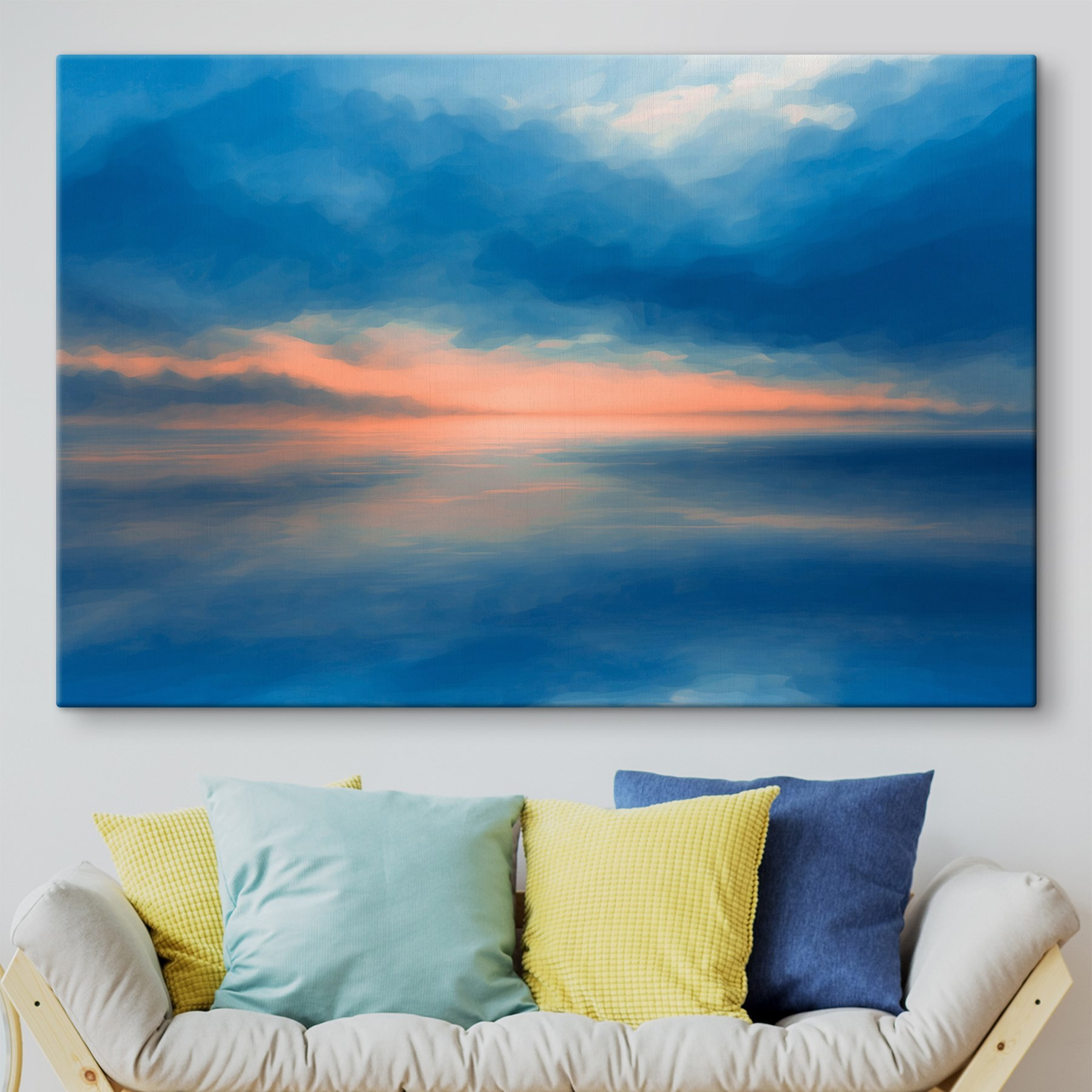 Blue and orange sky with clouds Blue and orange sky with clouds