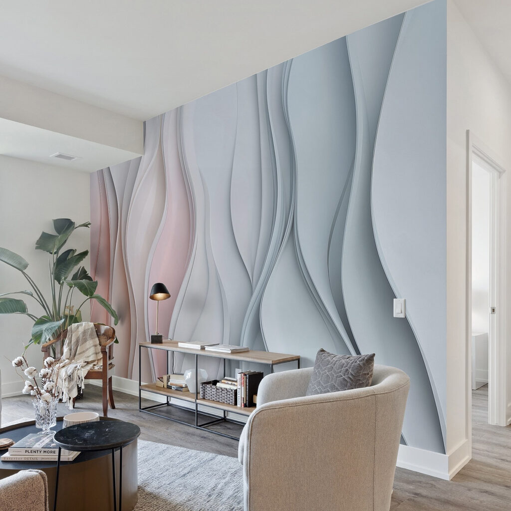 White and pink wavy lines White and pink wavy lines