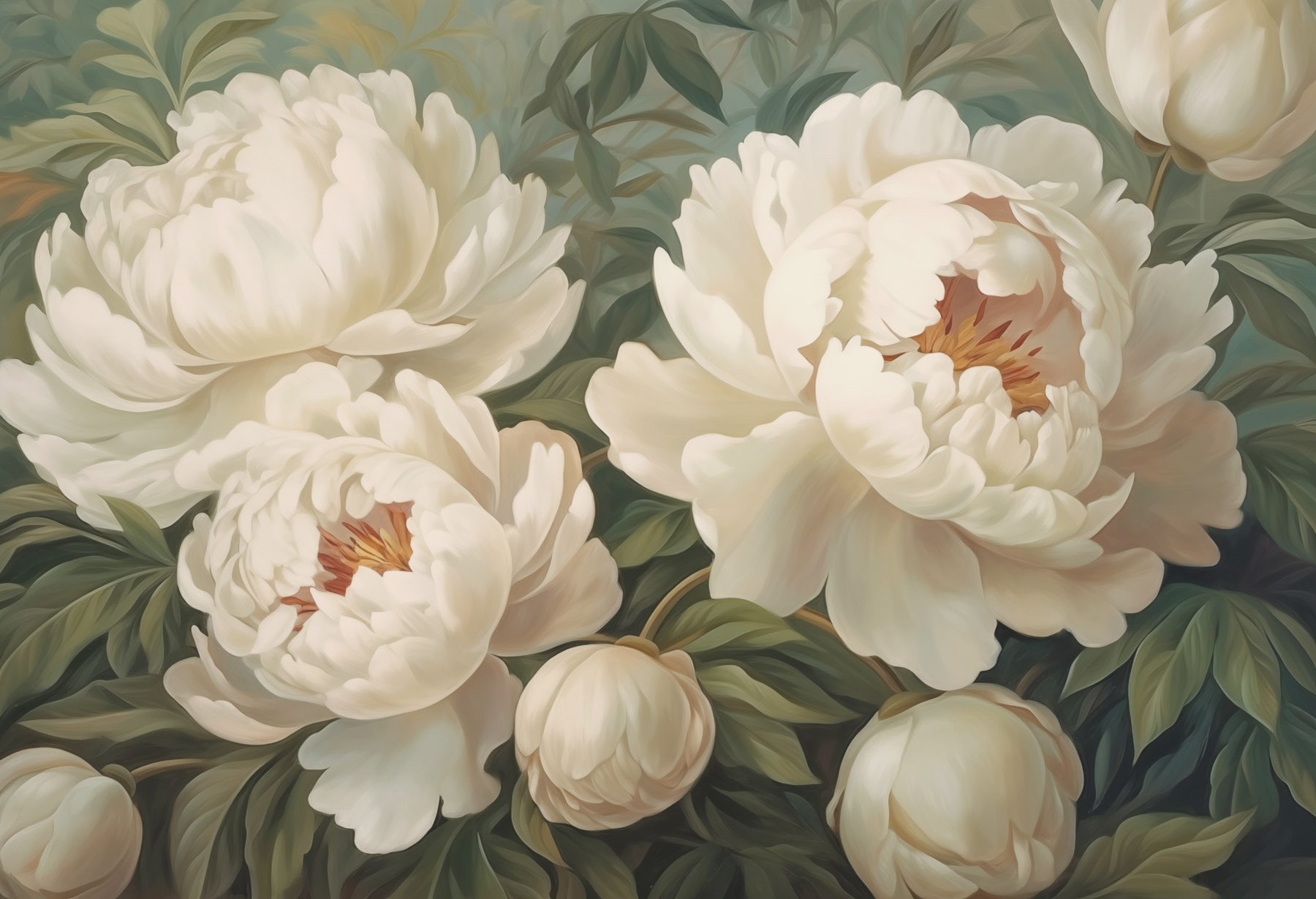 Delicate blooms in soft embrace