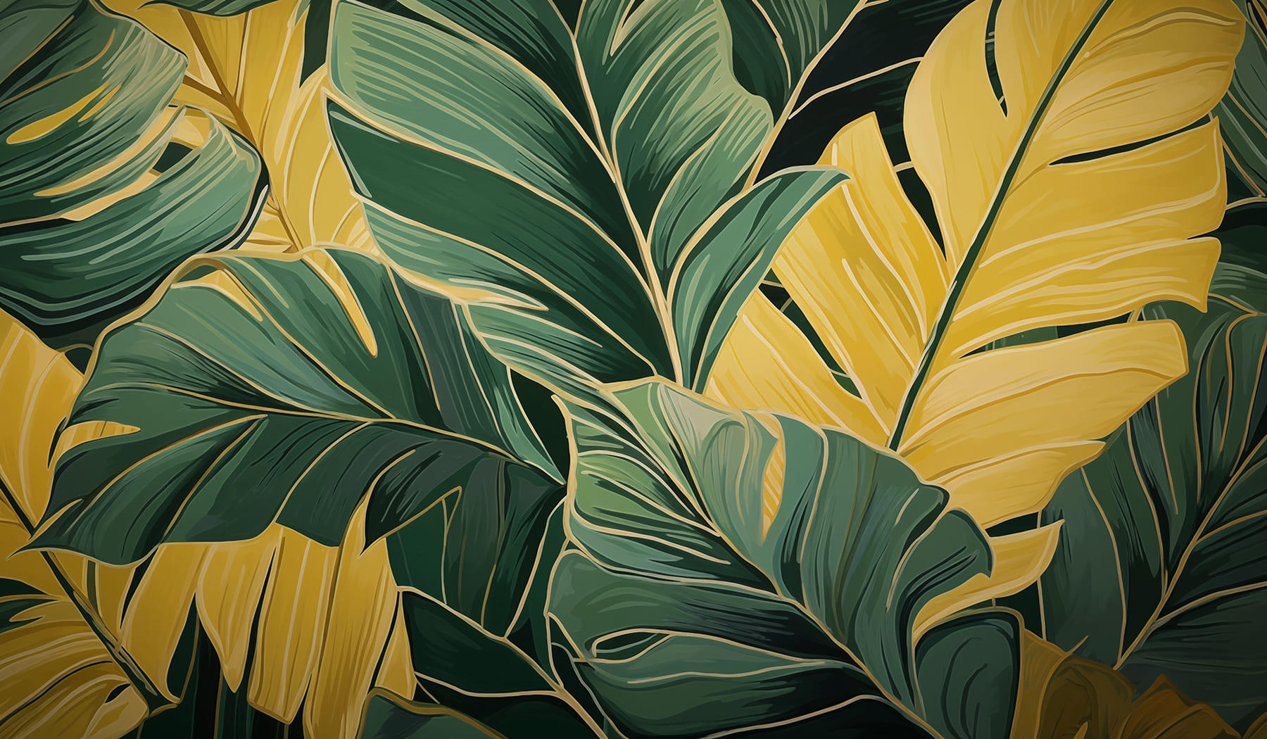 Vibrant leaves in harmonious colors Vibrant leaves in harmonious colors