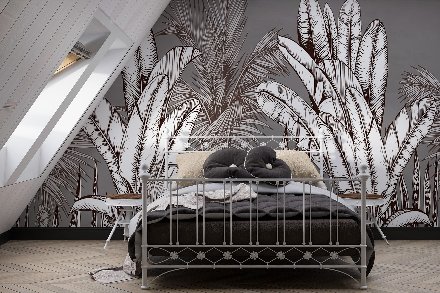 Group of plants with different leaves