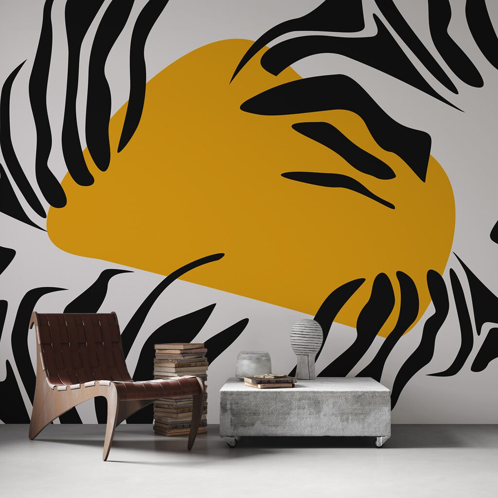 Yellow and black striped pattern