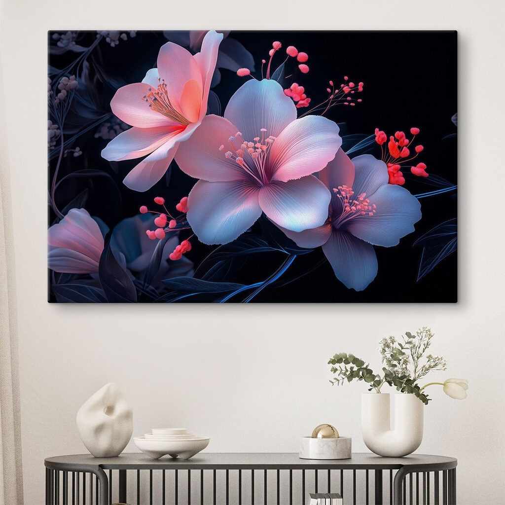 Delicate blooms in soft hues