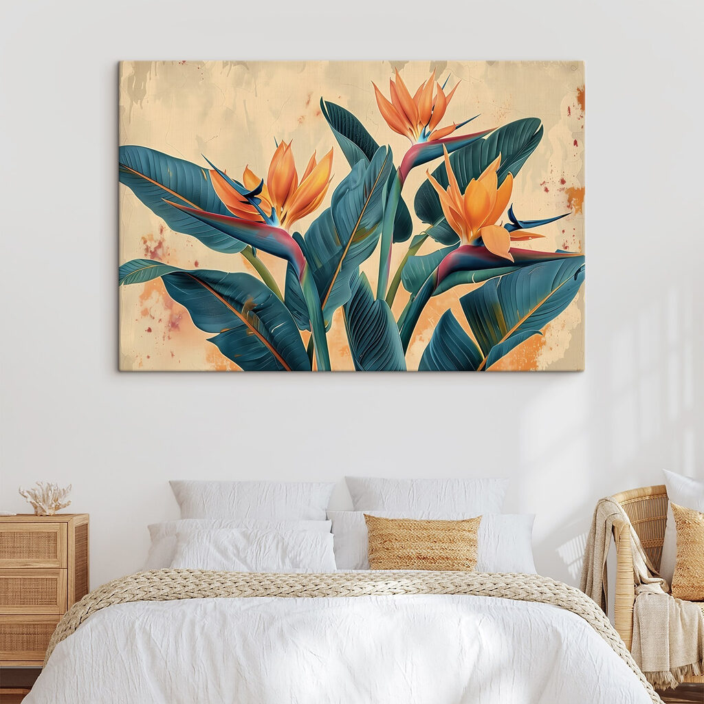 Vibrant tropical blossoms in harmony Vibrant tropical blossoms in harmony