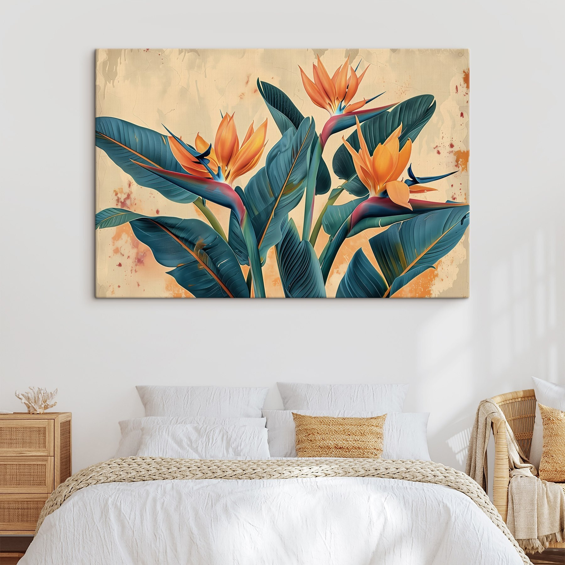 Vibrant tropical blossoms in harmony Vibrant tropical blossoms in harmony