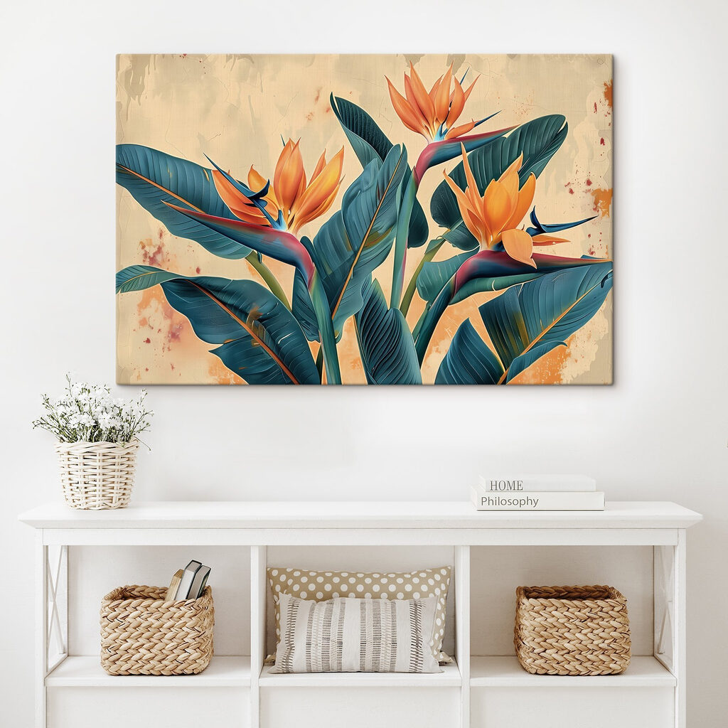 Vibrant tropical blossoms in harmony Vibrant tropical blossoms in harmony