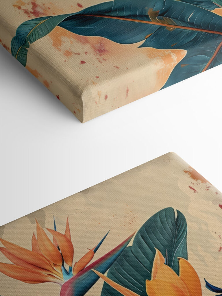 Vibrant tropical blossoms in harmony Vibrant tropical blossoms in harmony