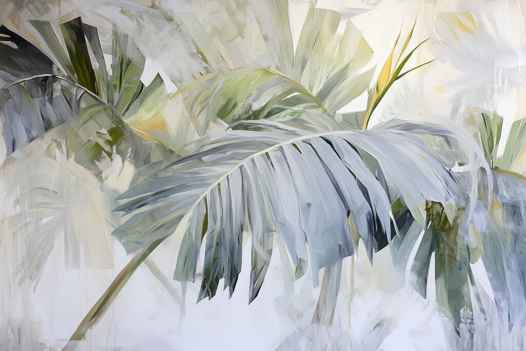 Painting of palm leaves Painting of palm leaves