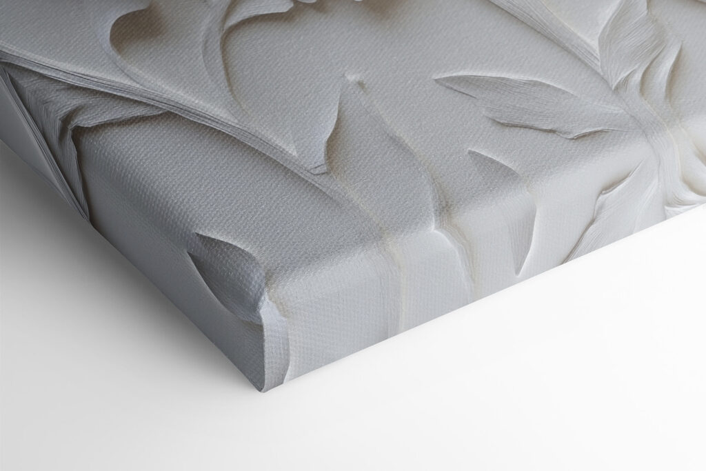 White wall with flowers