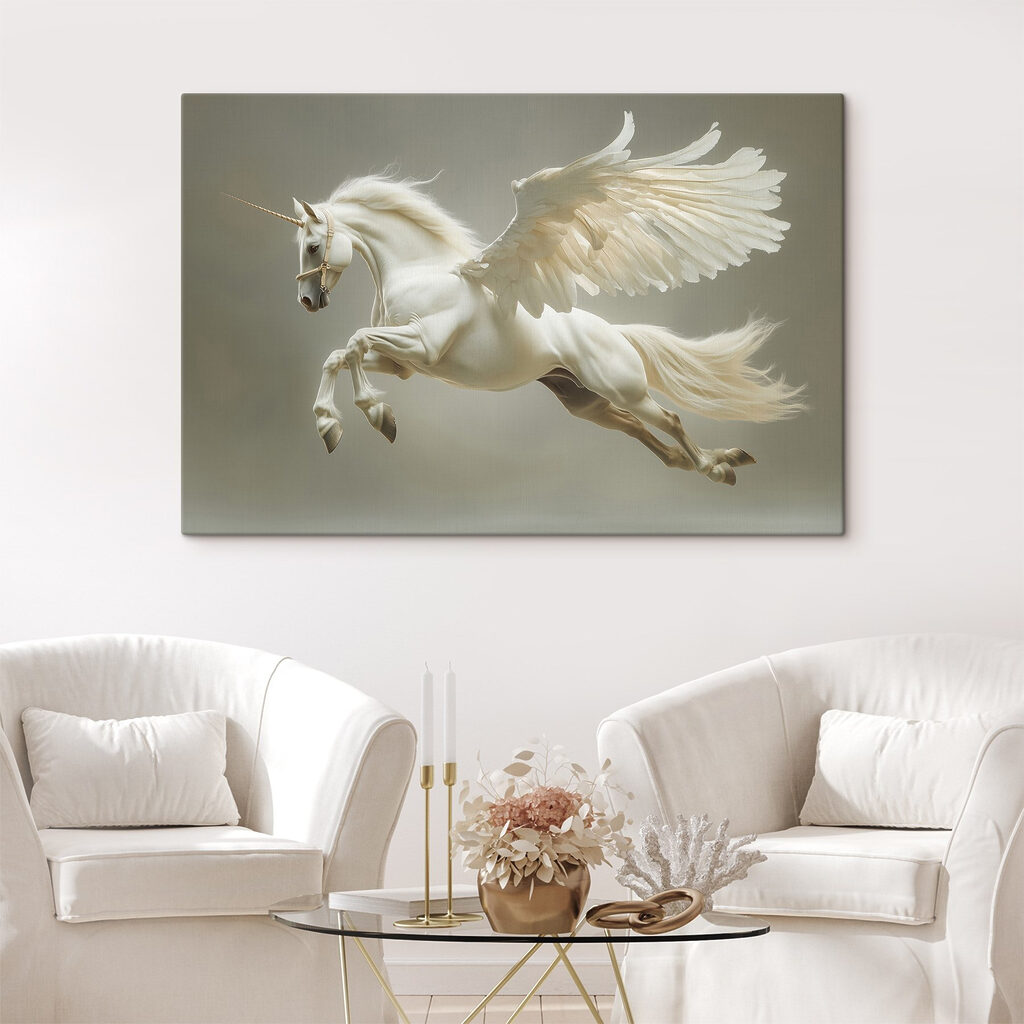 White horse with wings White horse with wings