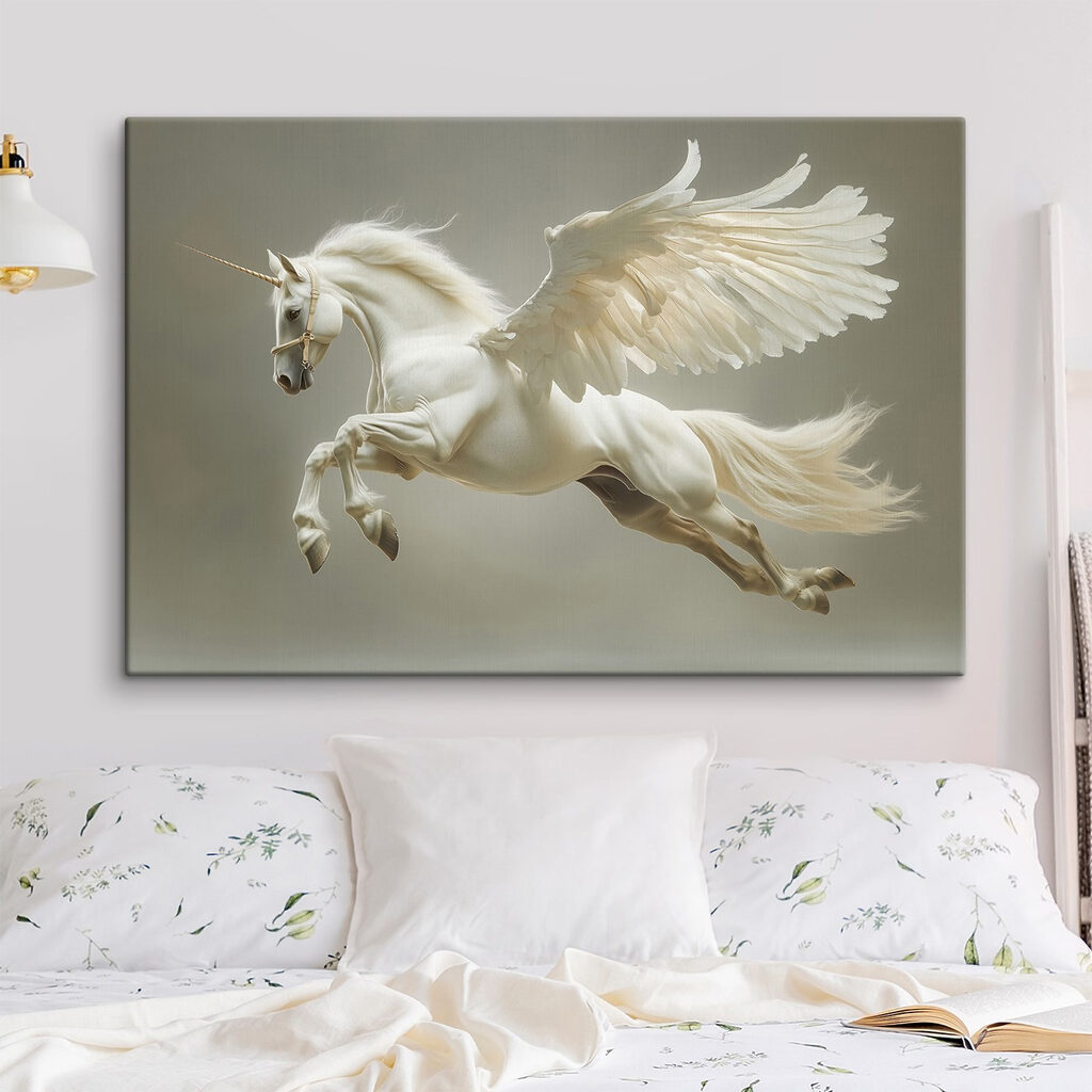 White horse with wings White horse with wings