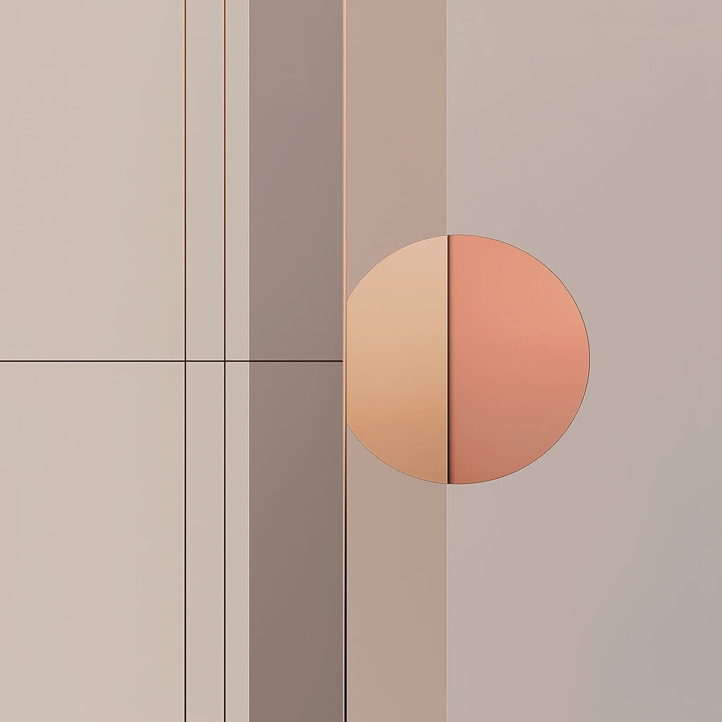 Wall with a circle and a line Wall with a circle and a line