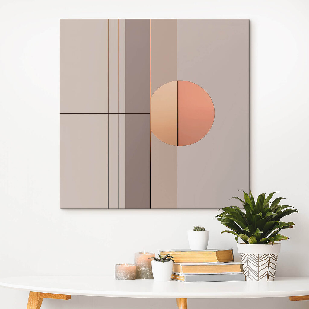 Wall with a circle and a line Wall with a circle and a line