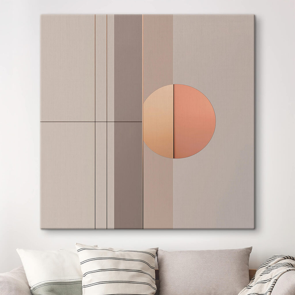 Wall with a circle and a line Wall with a circle and a line