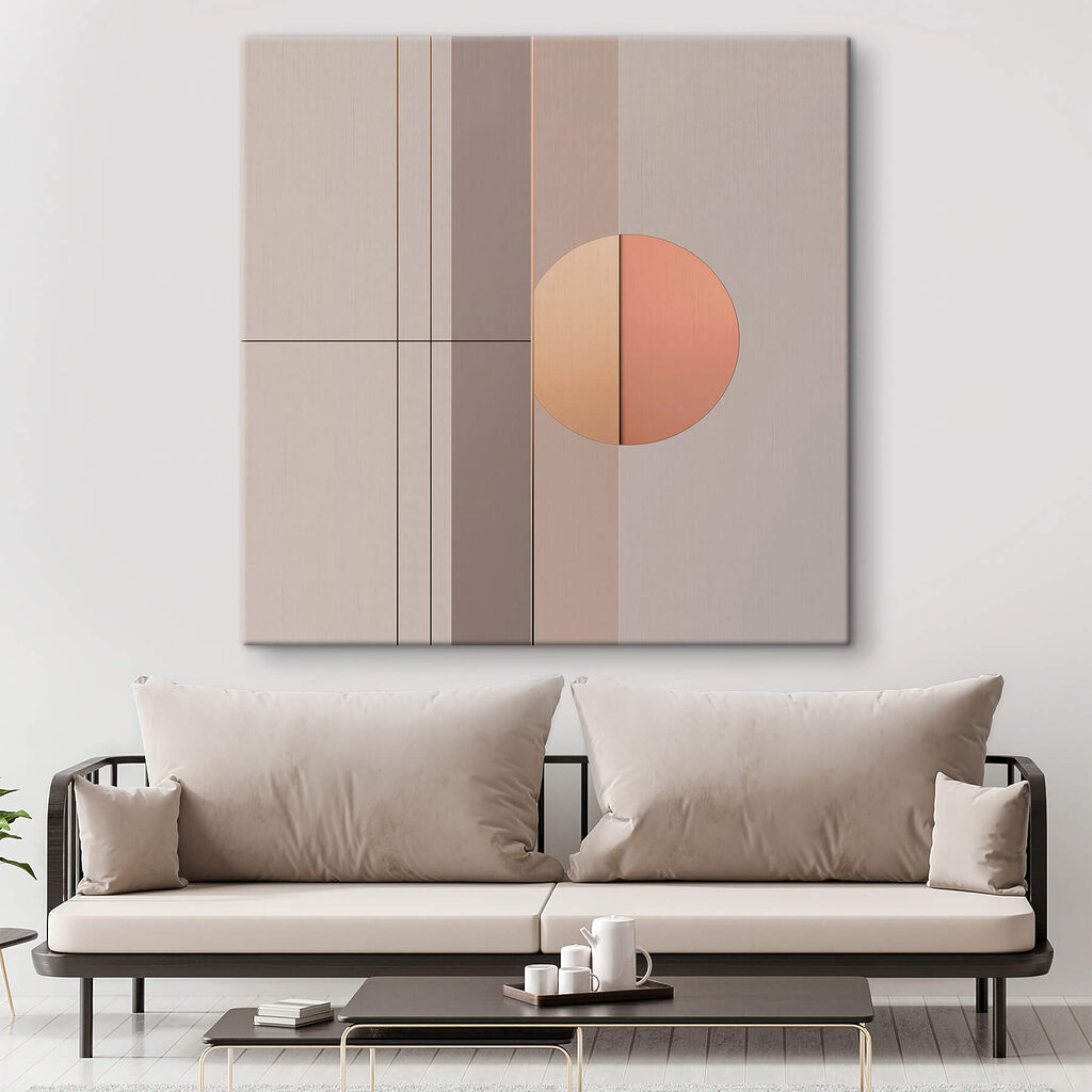 Wall with a circle and a line Wall with a circle and a line