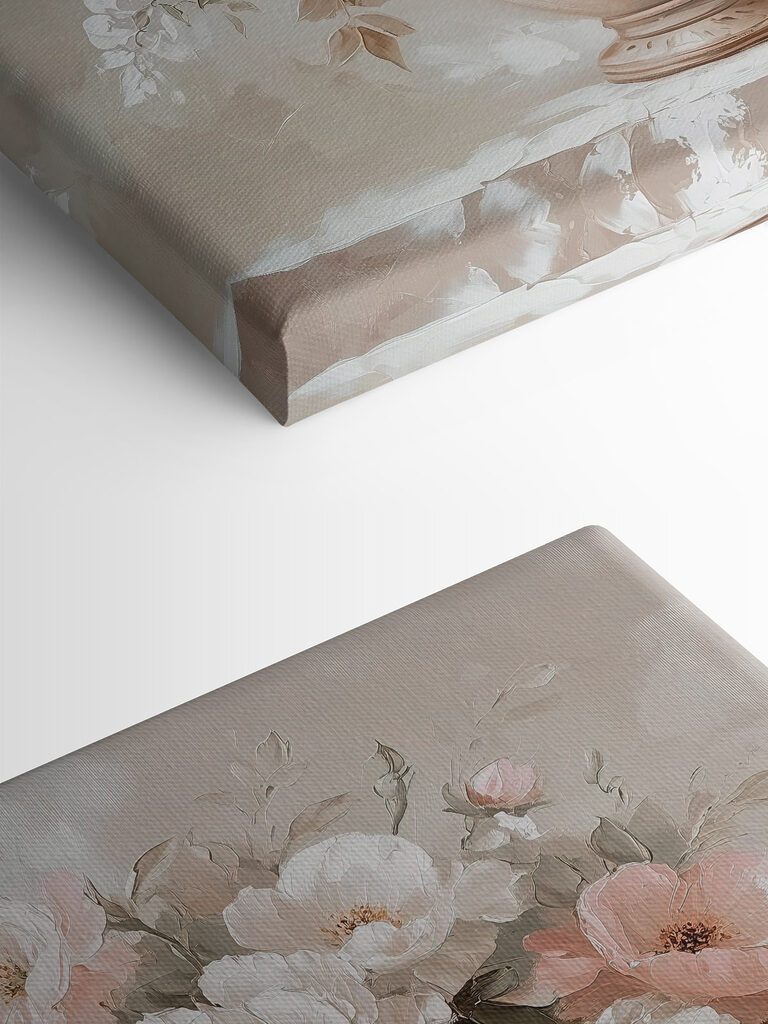 Painting of flowers in a vase