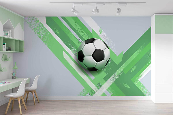 Futbalová lopta na zelenom a bielom pozadí Futbalová lopta na zelenom a bielom pozadí