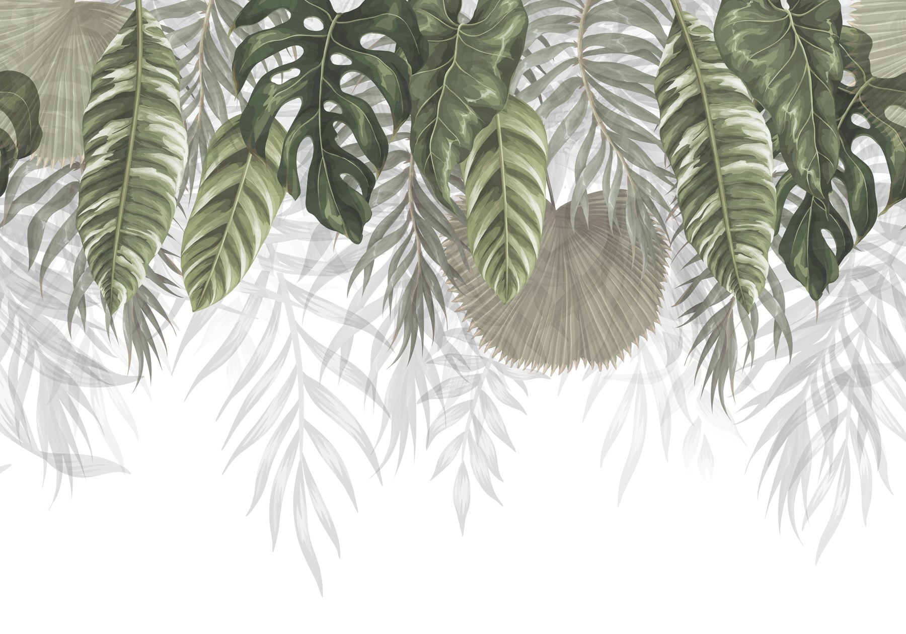 Row of green leaves Row of green leaves