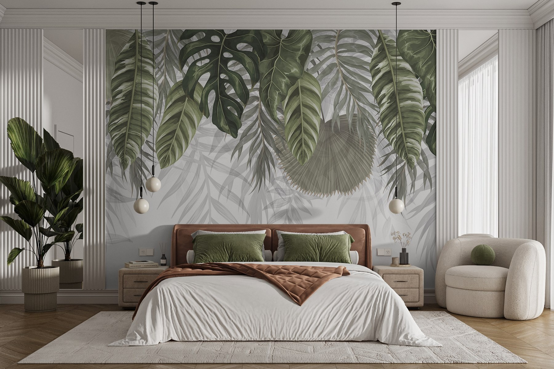 Row of green leaves Row of green leaves