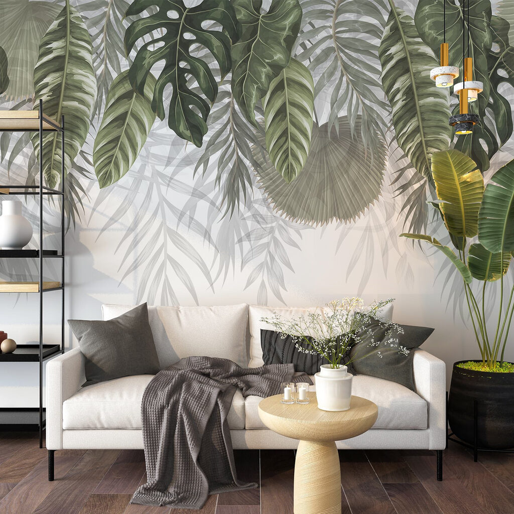 Row of green leaves Row of green leaves