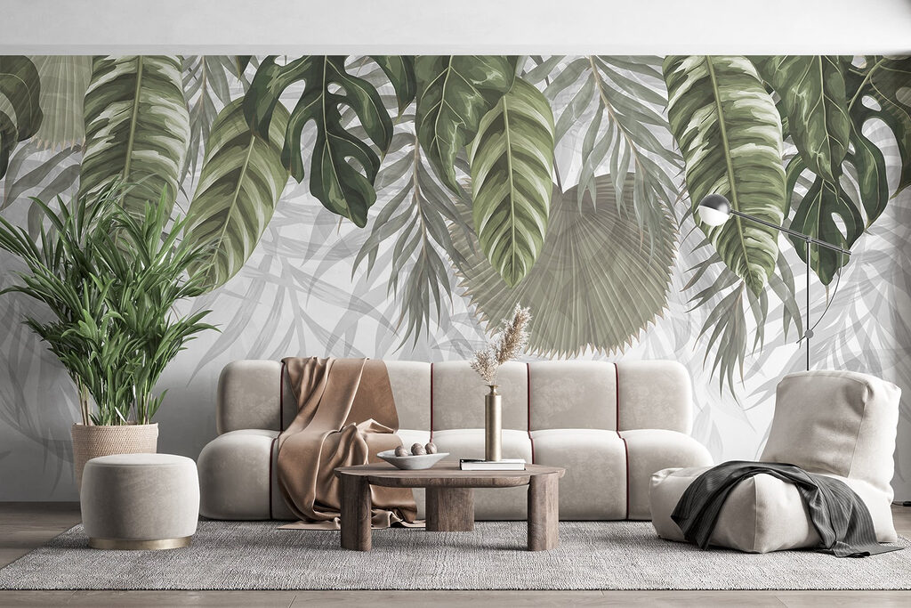 Row of green leaves Row of green leaves