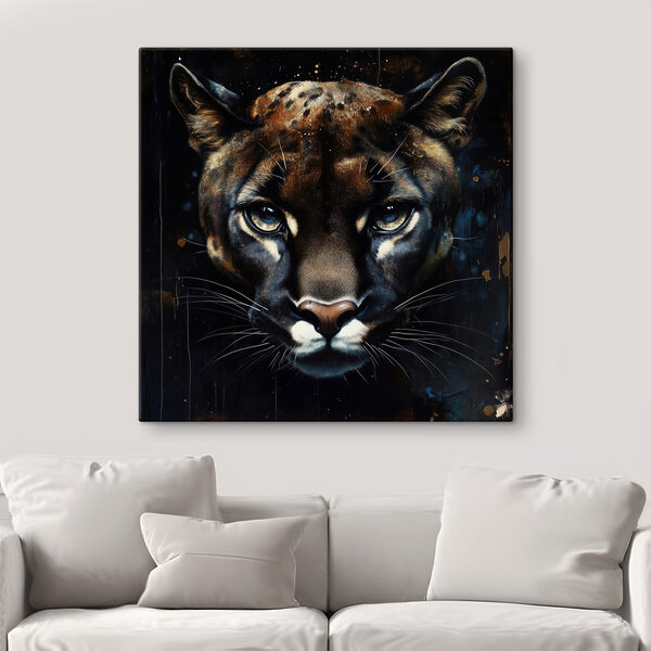 Painting of a wild cat Painting of a wild cat