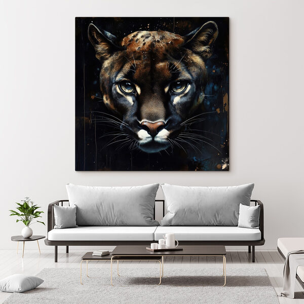 Painting of a wild cat Painting of a wild cat