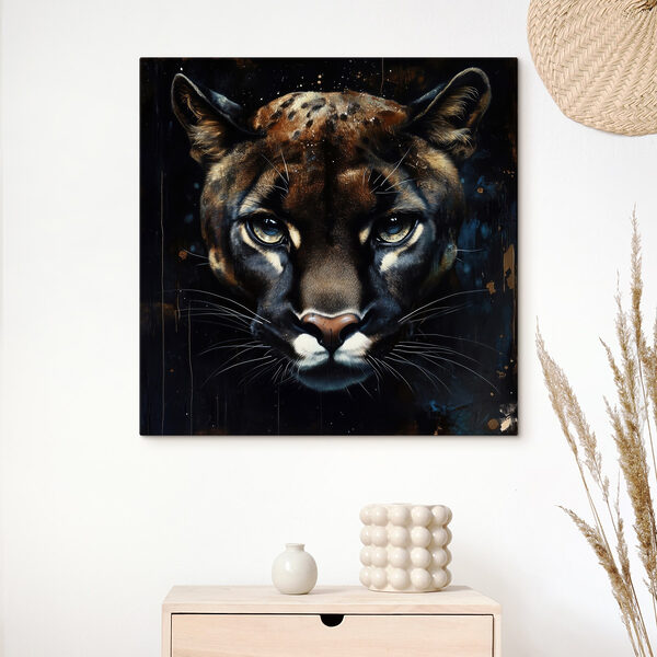 Painting of a wild cat Painting of a wild cat