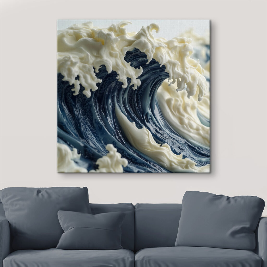 Majestic waves in creamy texture