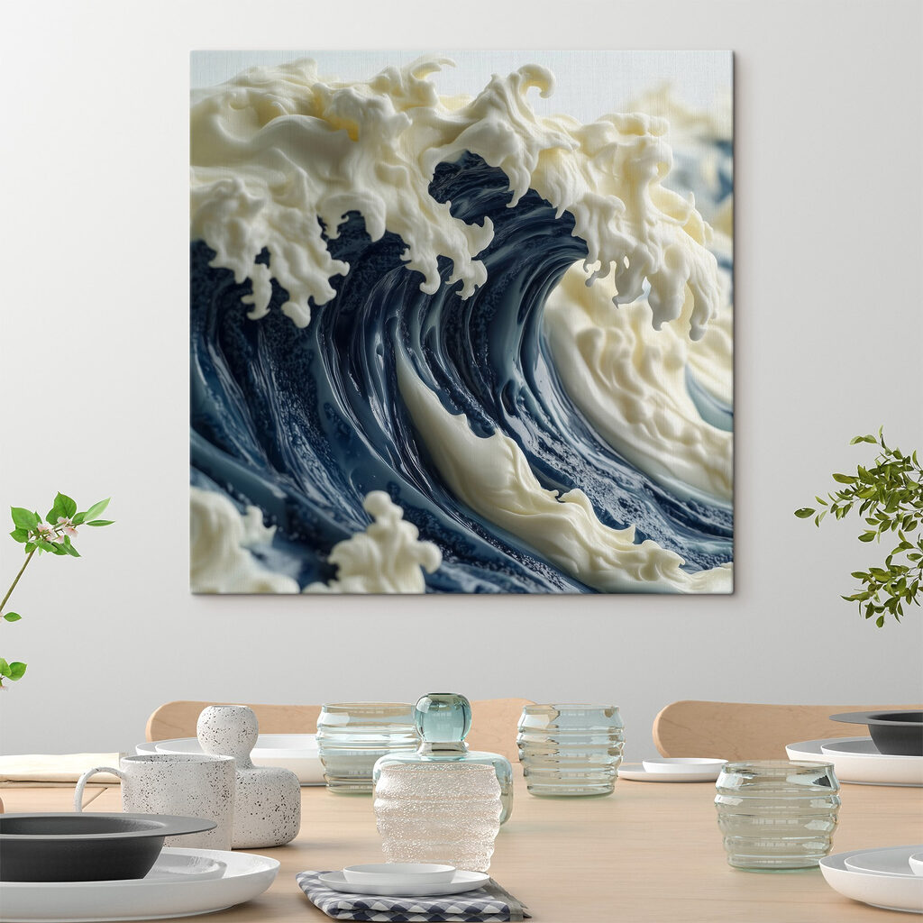 Majestic waves in creamy texture