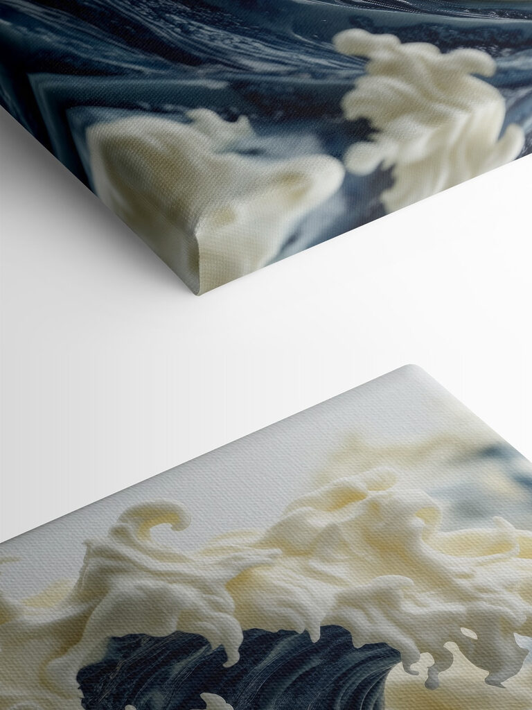 Majestic waves in creamy texture