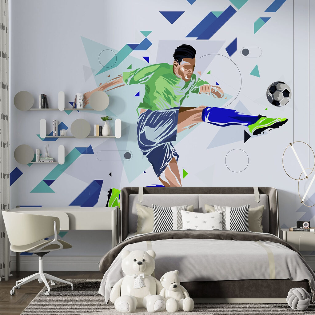 Man kicking a football ball Man kicking a football ball