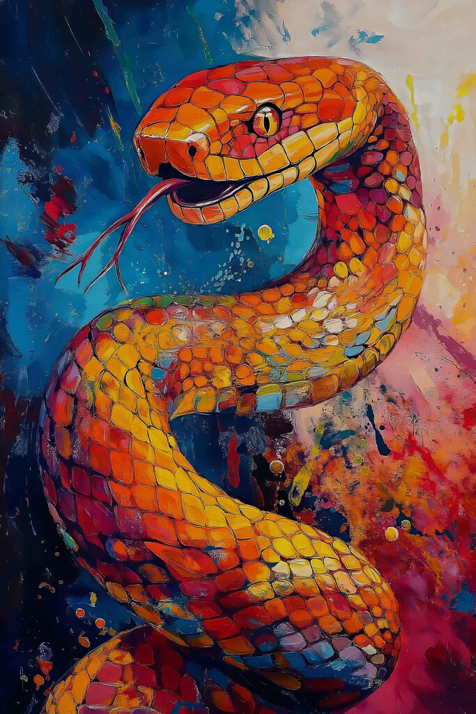 Painting of a snake