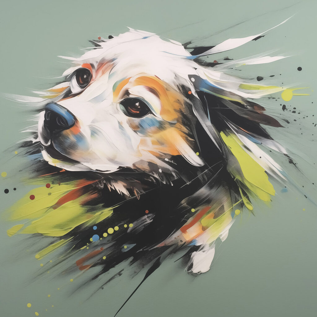 Painting of a dog Painting of a dog