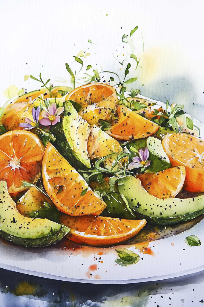 Plate of fruit and vegetables