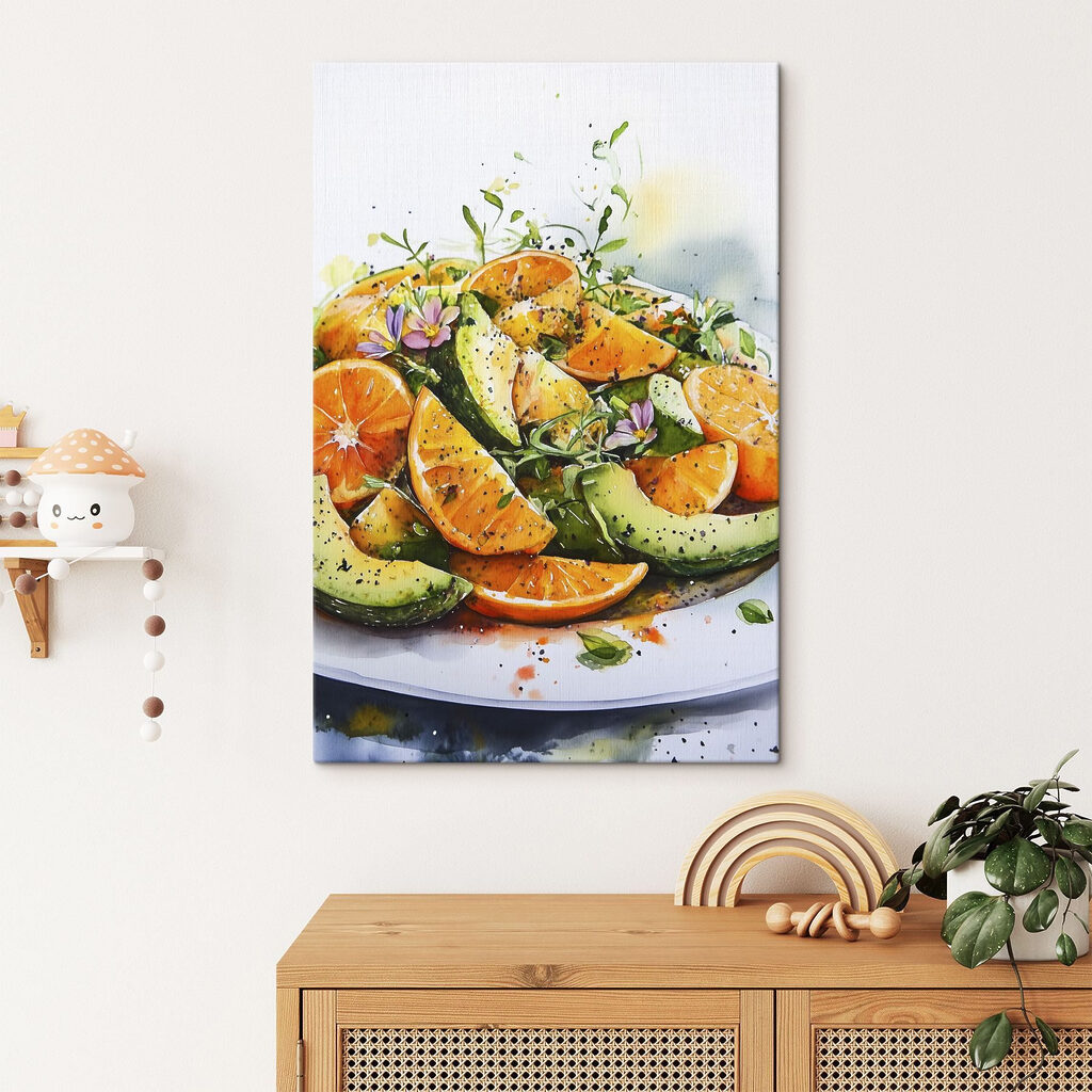 Plate of fruit and vegetables