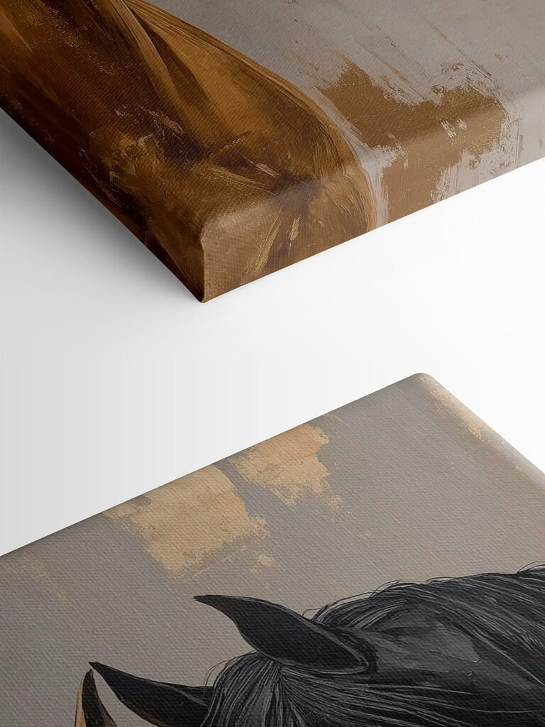 Two horses in gentle embrace