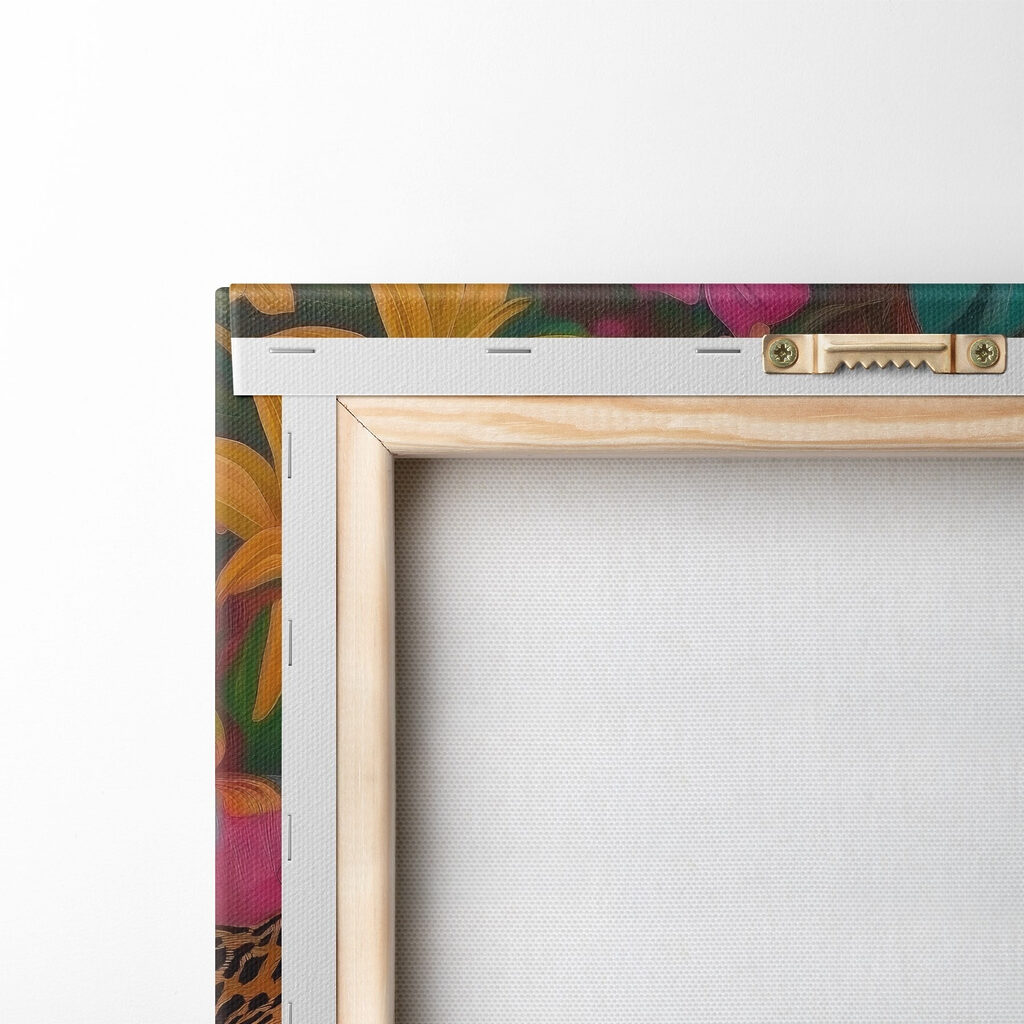 Leopard sleeping on a pink couch