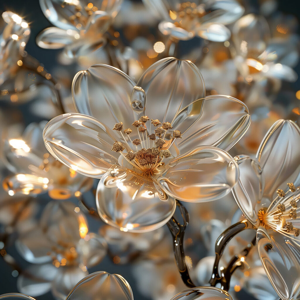 Delicate blossoms in soft hues