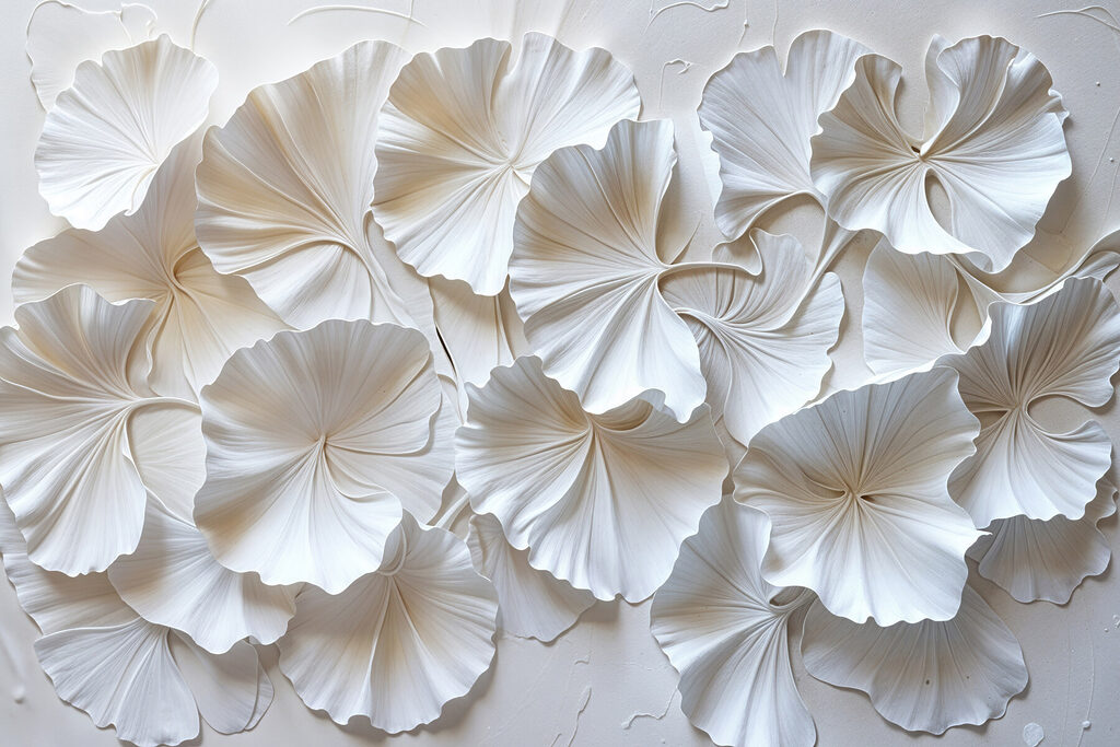 Group of white leaves