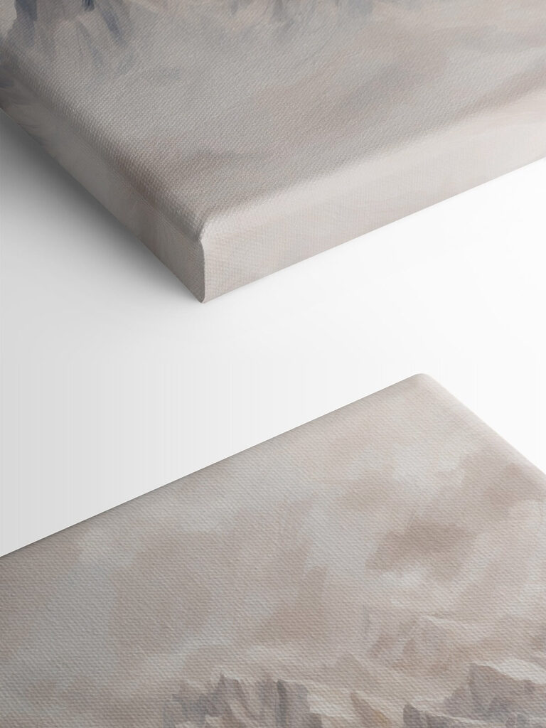 Mountain range with clouds