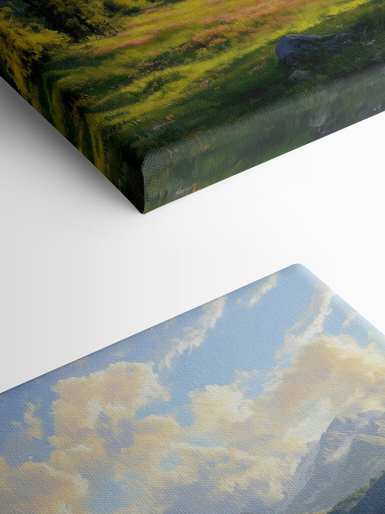 River running through a valley with mountains in the background