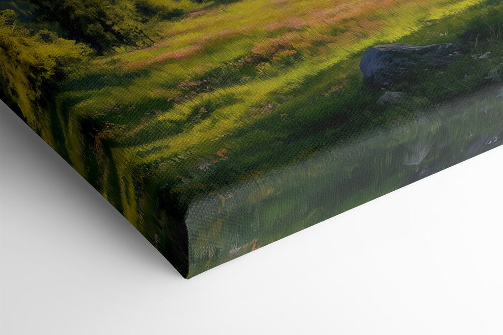 River running through a valley with mountains in the background