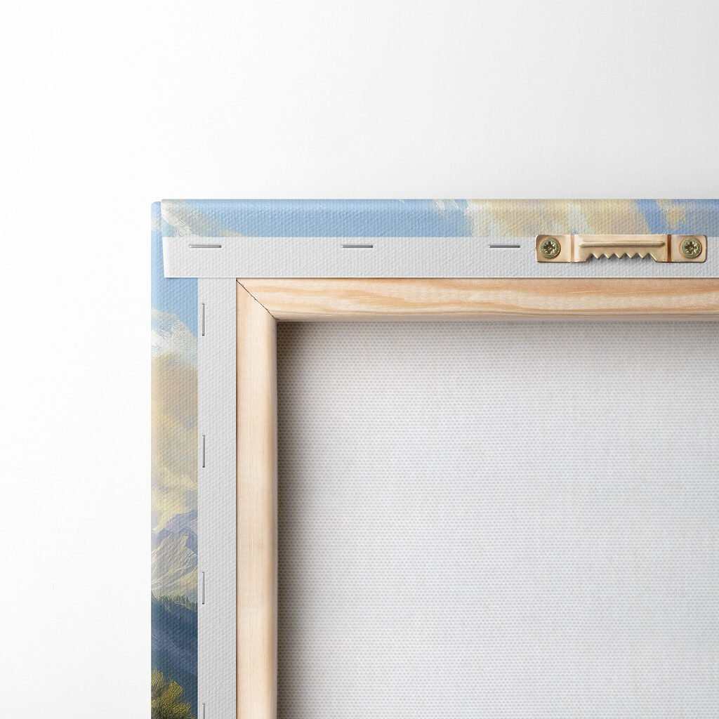 River running through a valley with mountains in the background