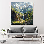 Obraz Vodopád v horách