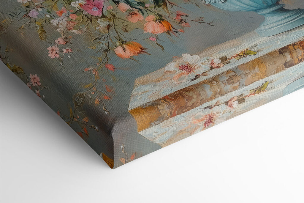 Vase of flowers on a stone surface