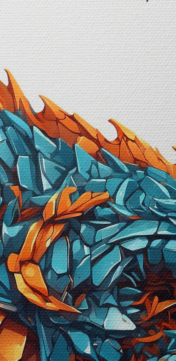 Modrý a oranžový drak Modrý a oranžový drak