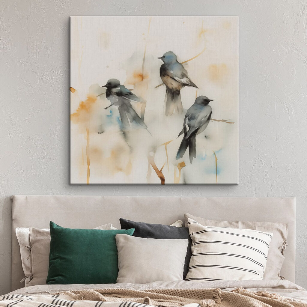 Group of birds on a branch Group of birds on a branch