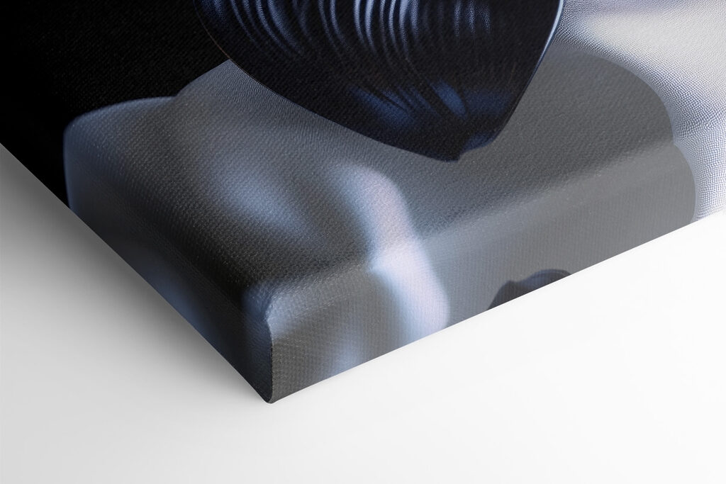 Black flower on a white cloth