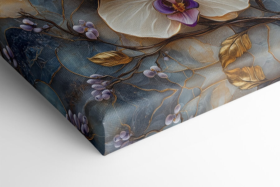 Canvas prints Delicate blooms on textured background